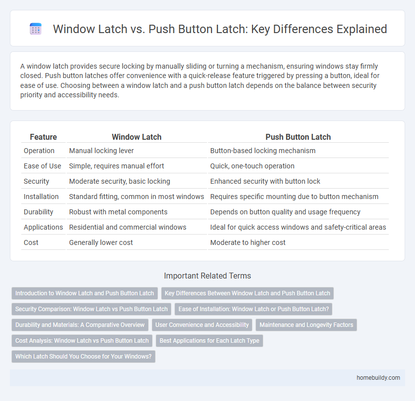 Window Latch vs. Push Button Latch: Key Differences Explained