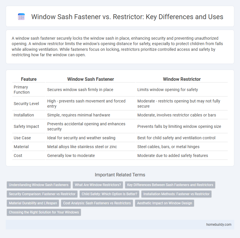 Window Sash Fastener vs. Restrictor: Key Differences and Uses