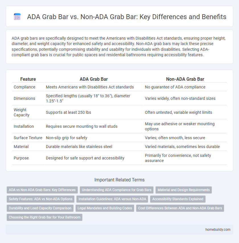 ADA Grab Bar vs. Non-ADA Grab Bar: Key Differences and Benefits