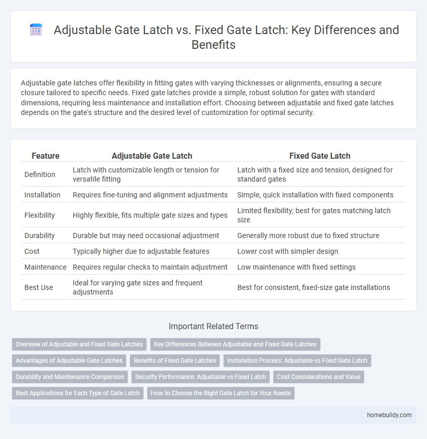 Adjustable Gate Latch vs. Fixed Gate Latch: Key Differences and Benefits