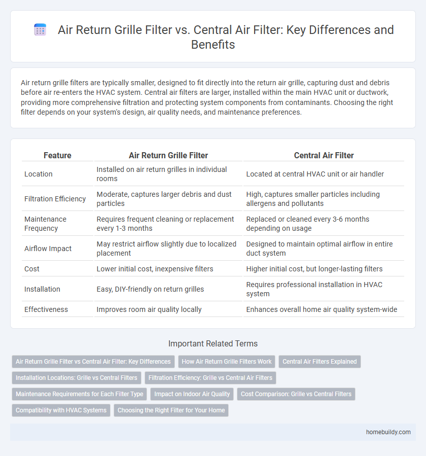 Air Return Grille Filter vs. Central Air Filter: Key Differences and Benefits
