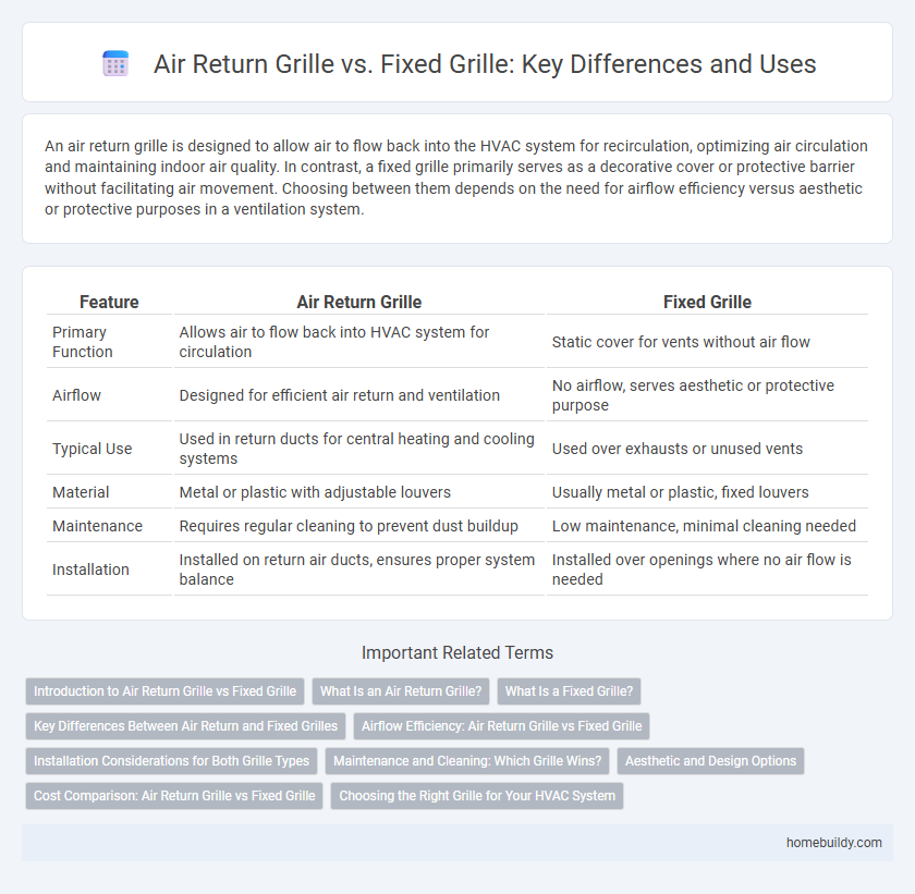 Air Return Grille vs. Fixed Grille: Key Differences and Uses