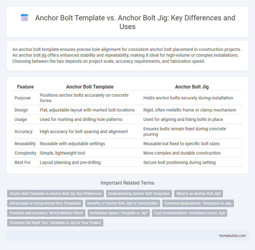Anchor Bolt Template vs. Anchor Bolt Jig: Key Differences and Uses