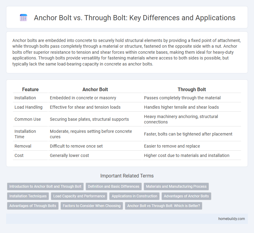 Anchor Bolt vs. Through Bolt: Key Differences and Applications