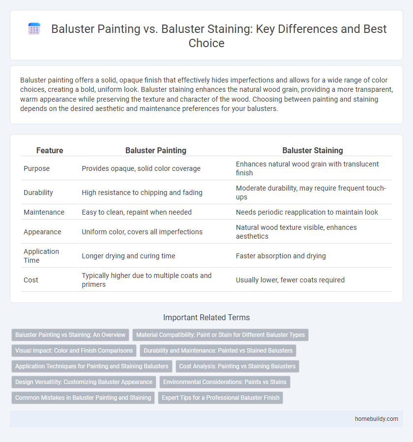 Baluster Painting vs. Baluster Staining: Key Differences and Best Choice