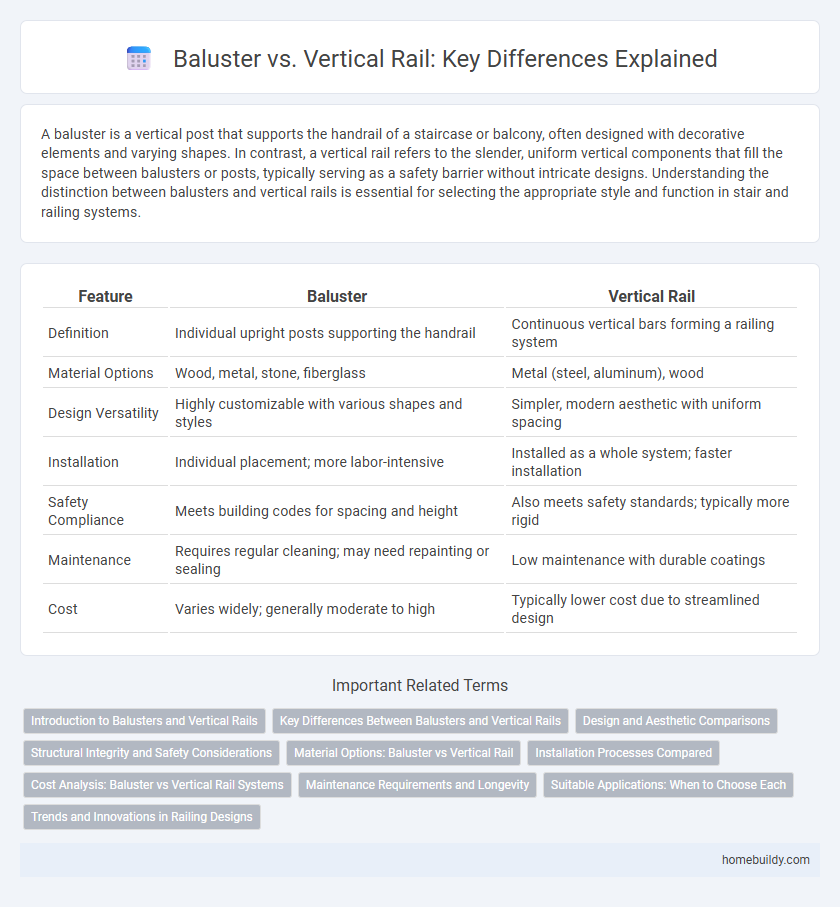 Baluster vs. Vertical Rail: Key Differences Explained