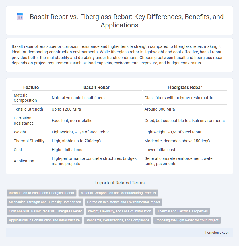 Basalt Rebar vs. Fiberglass Rebar: Key Differences, Benefits, and Applications