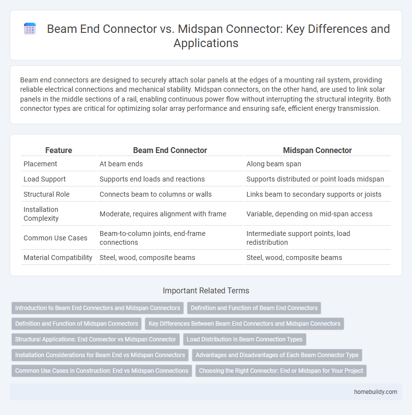 Beam End Connector vs. Midspan Connector: Key Differences and Applications