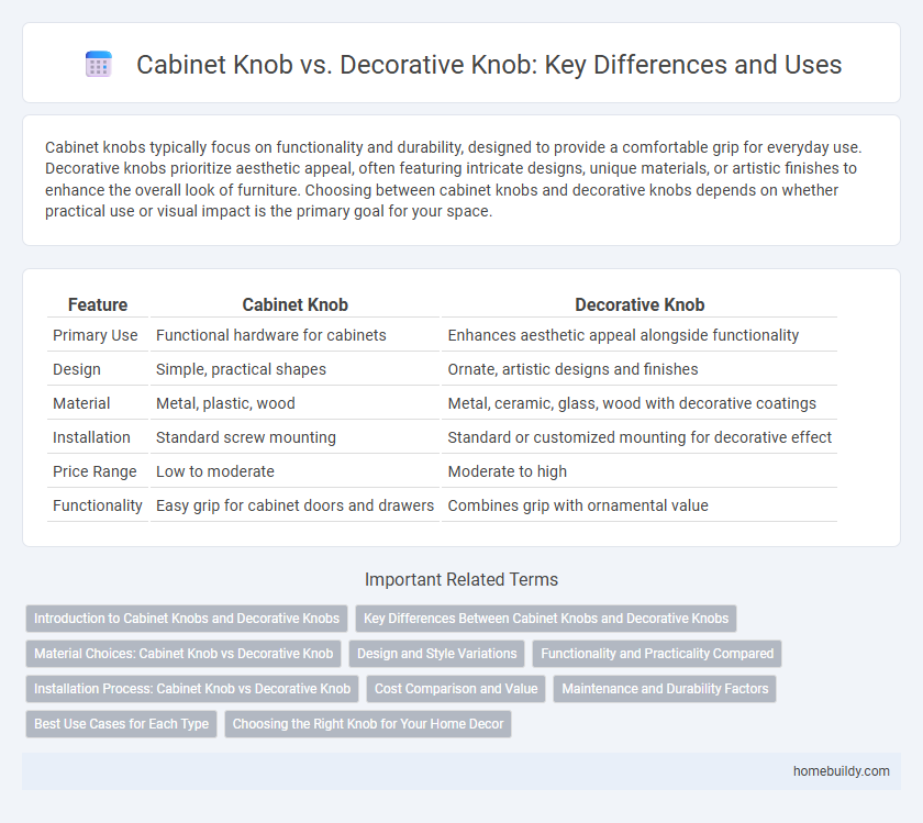 Cabinet Knob vs. Decorative Knob: Key Differences and Uses