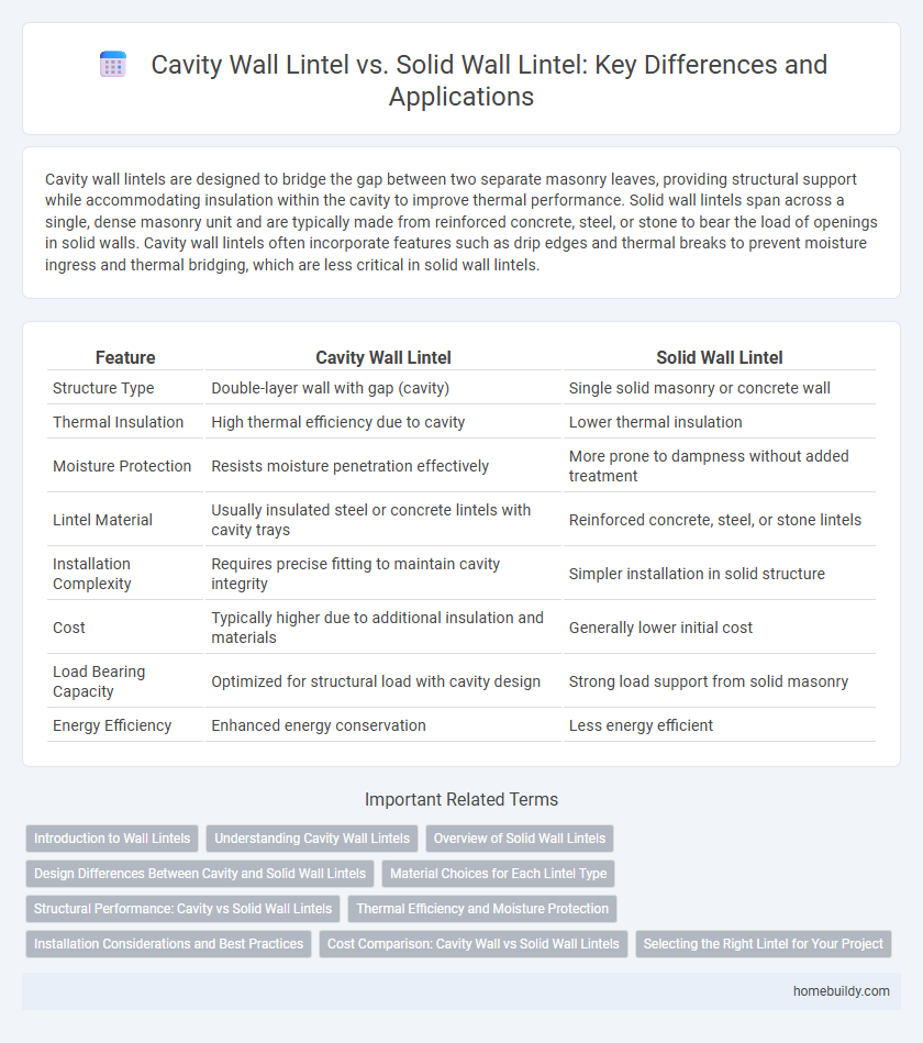 Cavity Wall Lintel vs. Solid Wall Lintel: Key Differences and Applications