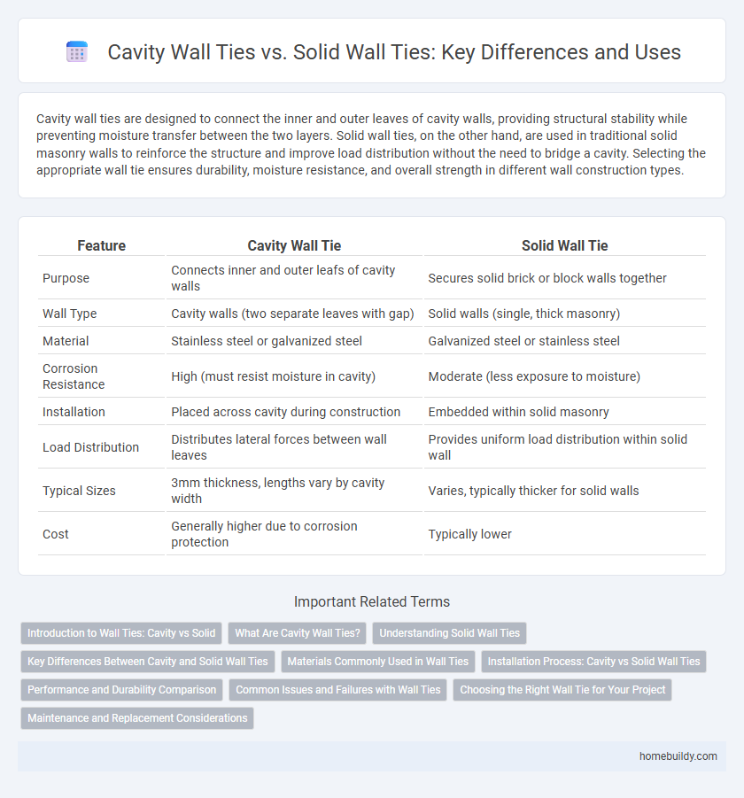 Cavity Wall Ties vs. Solid Wall Ties: Key Differences and Uses