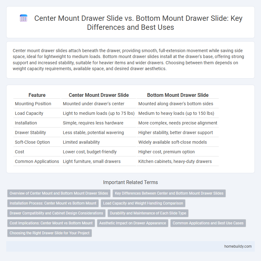Center Mount Drawer Slide vs. Bottom Mount Drawer Slide: Key Differences and Best Uses