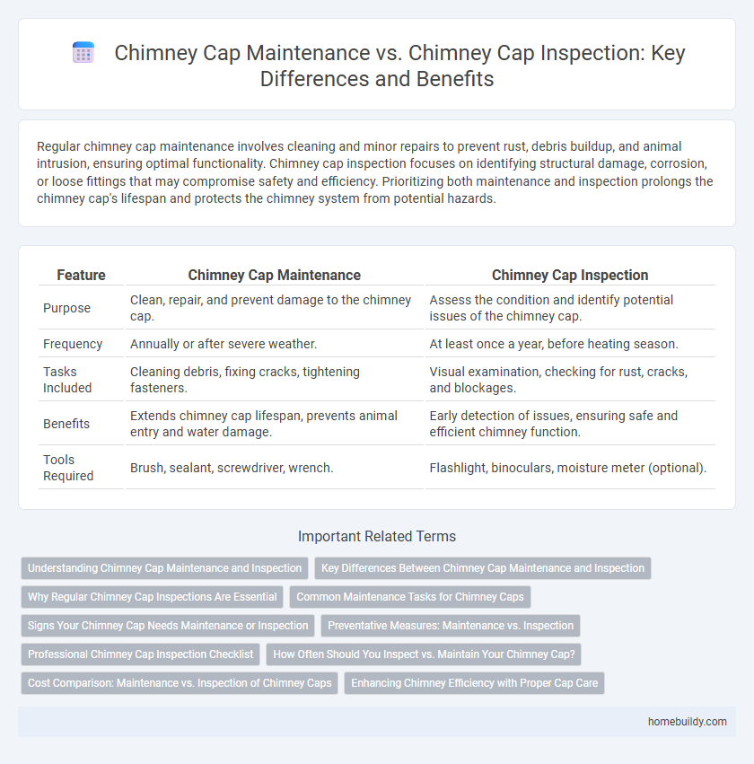 Chimney Cap Maintenance vs. Chimney Cap Inspection: Key Differences and Benefits