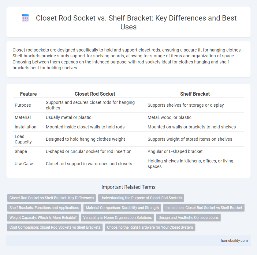 Closet Rod Socket vs. Shelf Bracket: Key Differences and Best Uses