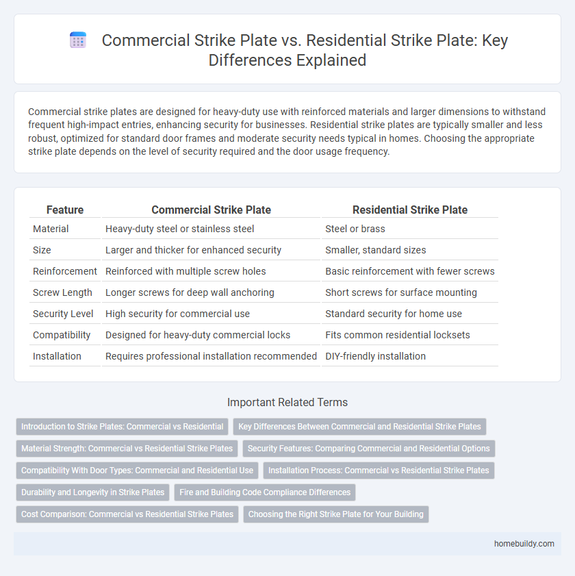 Commercial Strike Plate vs. Residential Strike Plate: Key Differences Explained