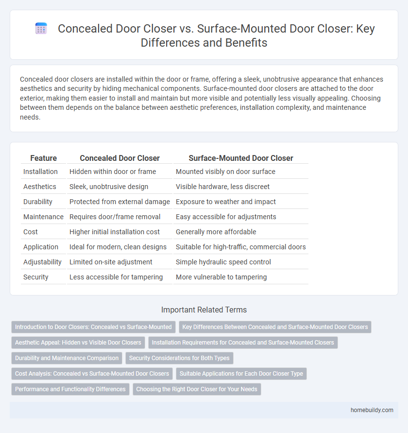 Concealed Door Closer vs. Surface-Mounted Door Closer: Key Differences and Benefits