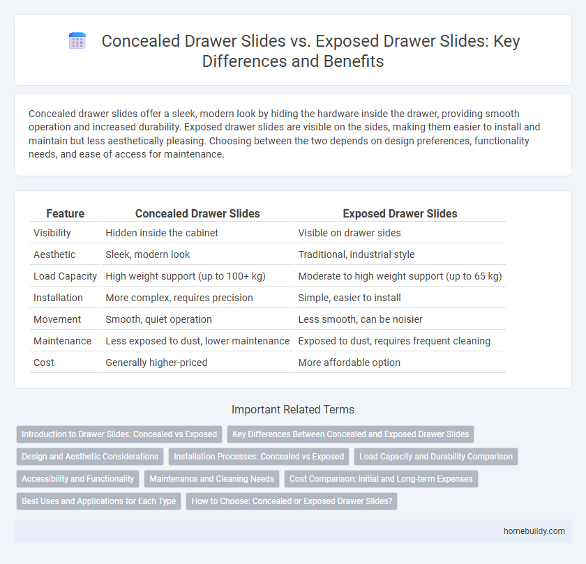 Concealed Drawer Slides vs. Exposed Drawer Slides: Key Differences and Benefits