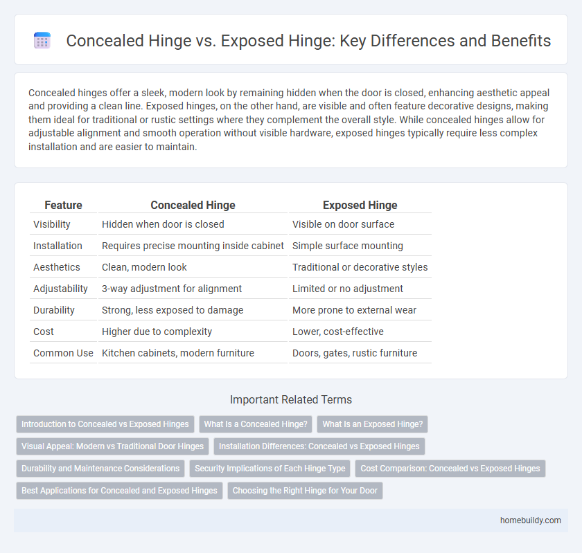 Concealed Hinge vs. Exposed Hinge: Key Differences and Benefits