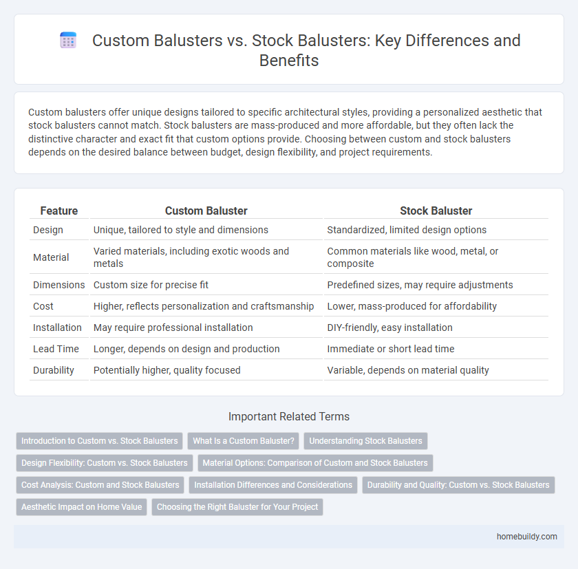 Custom Balusters vs. Stock Balusters: Key Differences and Benefits