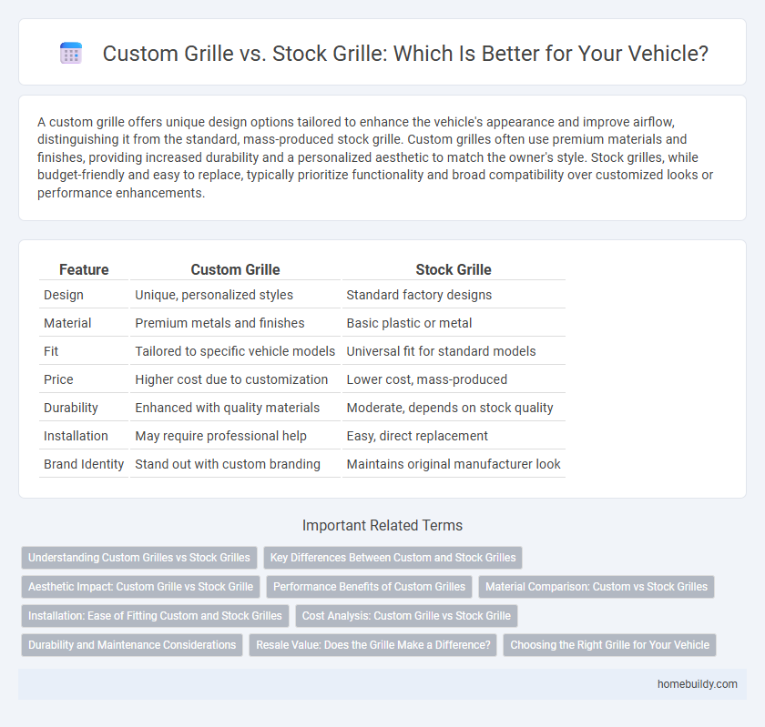 Custom Grille vs. Stock Grille: Which Is Better for Your Vehicle?