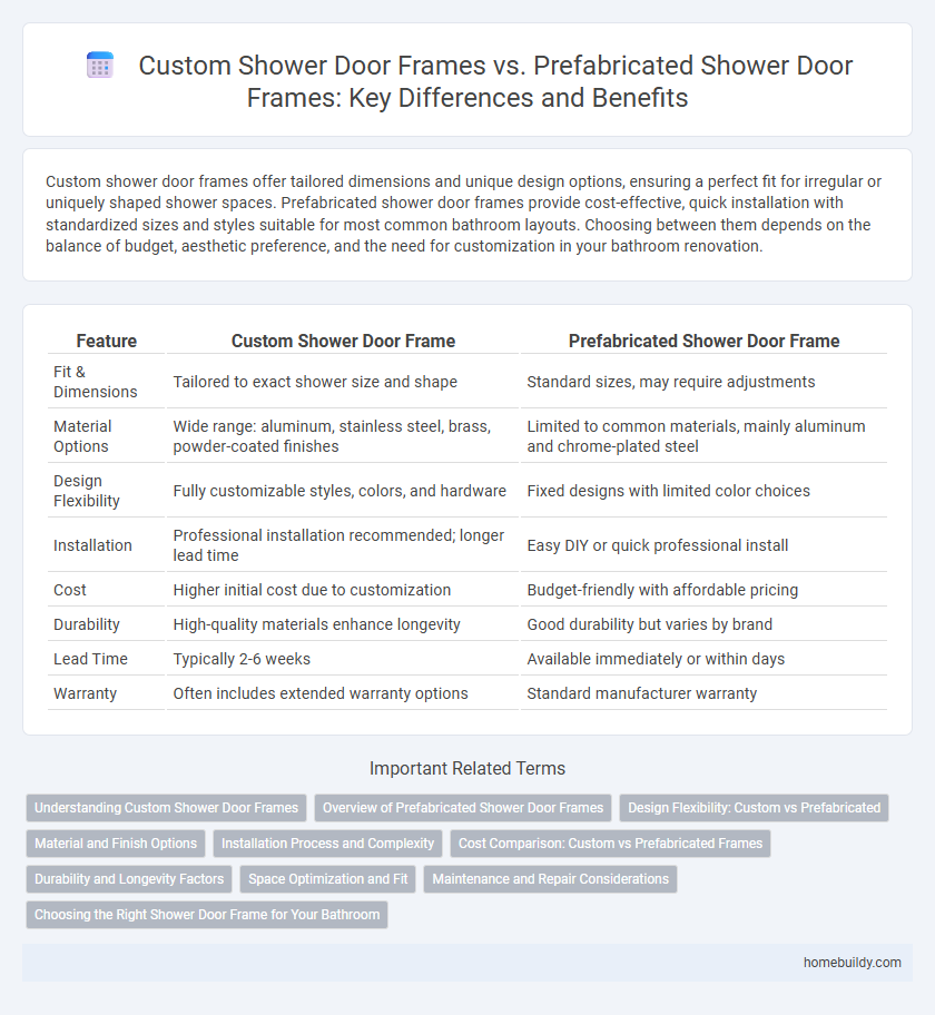Custom Shower Door Frames vs. Prefabricated Shower Door Frames: Key Differences and Benefits
