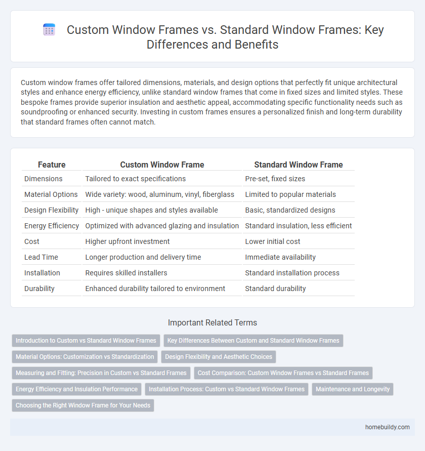 Custom Window Frames vs. Standard Window Frames: Key Differences and Benefits