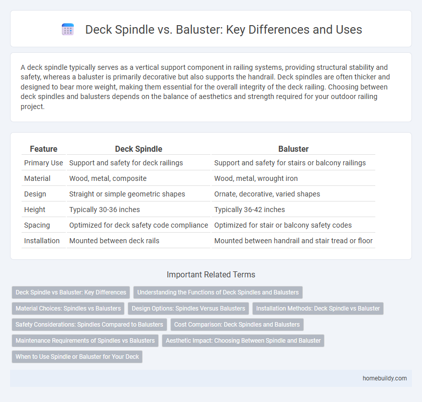 Deck Spindle vs. Baluster: Key Differences and Uses
