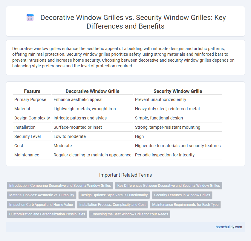Decorative Window Grilles vs. Security Window Grilles: Key Differences and Benefits