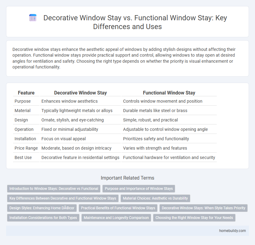 Decorative Window Stay vs. Functional Window Stay: Key Differences and Uses
