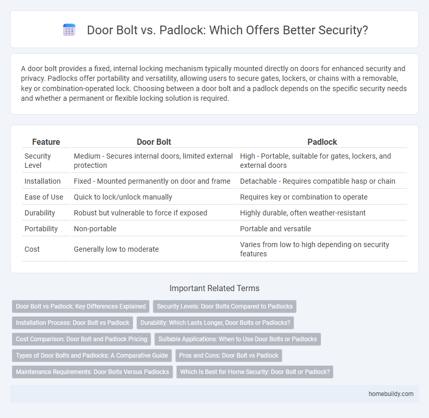 Door Bolt vs. Padlock: Which Offers Better Security?