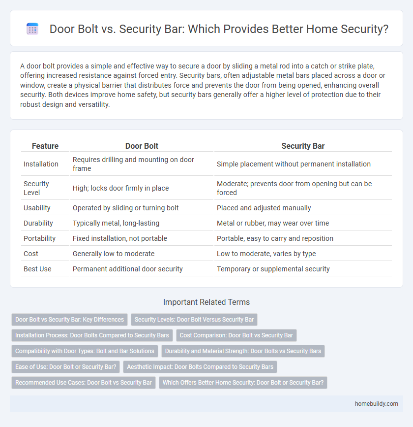 Door Bolt vs. Security Bar: Which Provides Better Home Security?