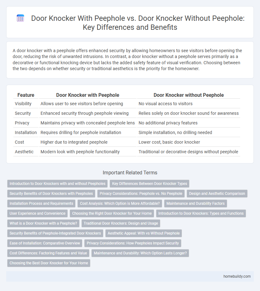 Door Knocker With Peephole vs. Door Knocker Without Peephole: Key Differences and Benefits