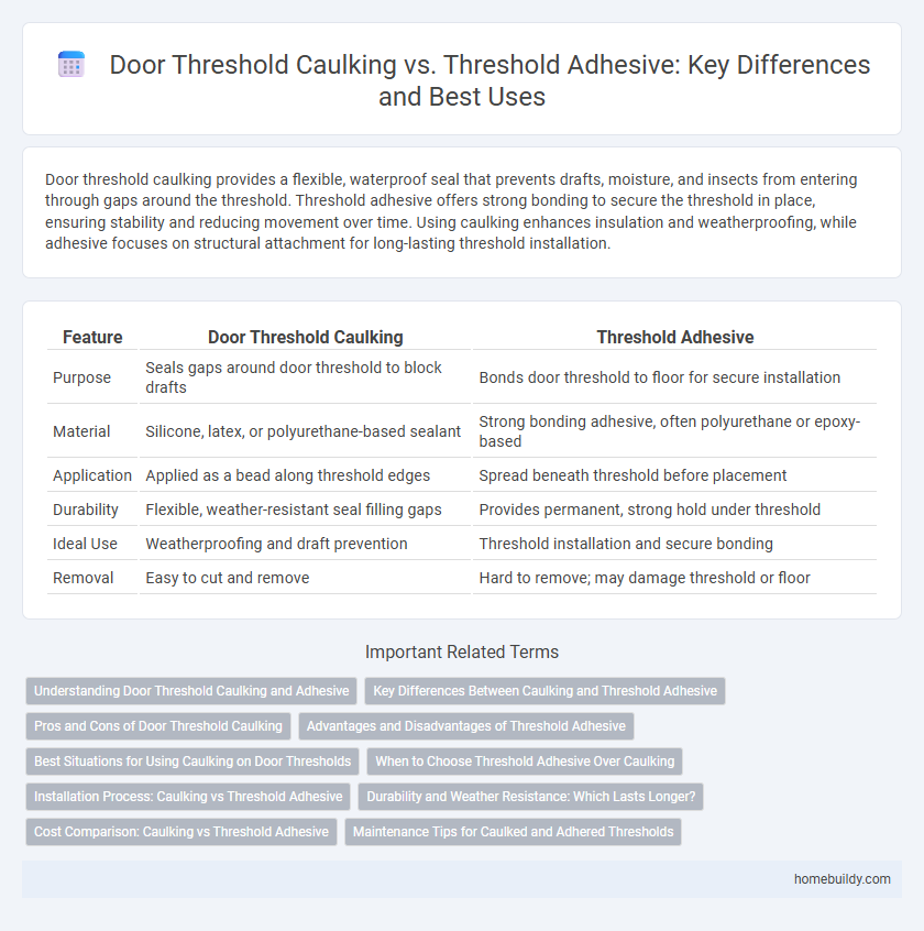 Door Threshold Caulking vs. Threshold Adhesive: Key Differences and Best Uses
