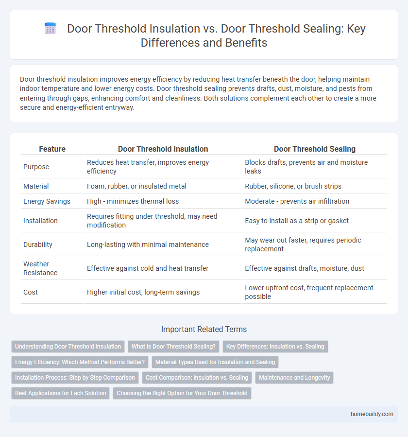 Door Threshold Insulation vs. Door Threshold Sealing: Key Differences and Benefits