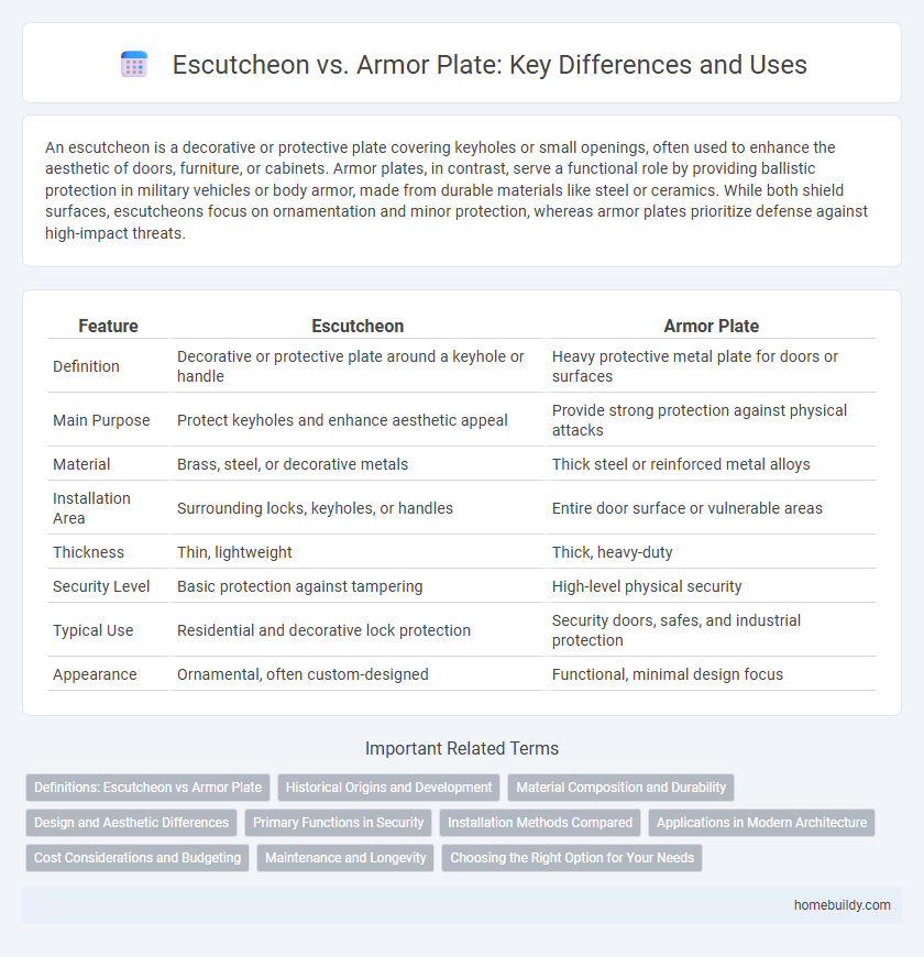 Escutcheon vs. Armor Plate: Key Differences and Uses
