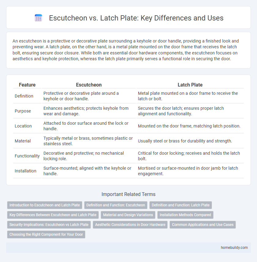 Escutcheon vs. Latch Plate: Key Differences and Uses