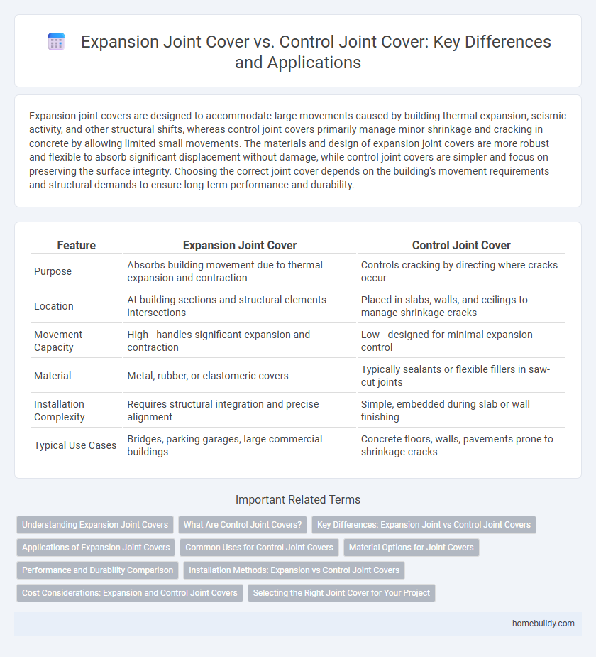 Expansion Joint Cover vs. Control Joint Cover: Key Differences and Applications