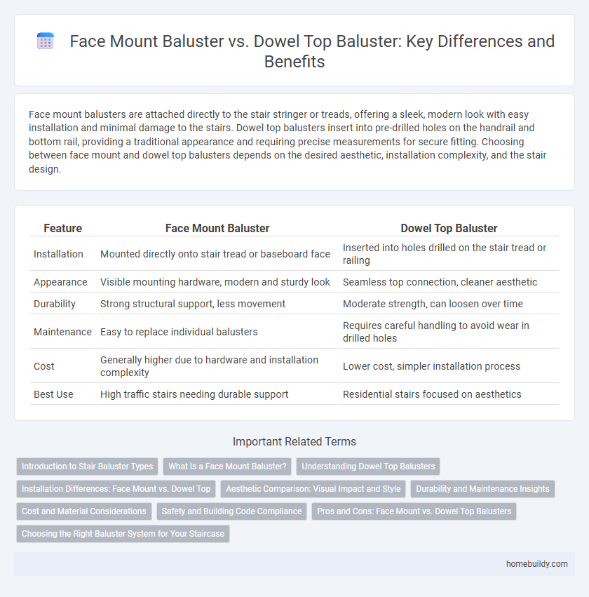 Face Mount Baluster vs. Dowel Top Baluster: Key Differences and Benefits