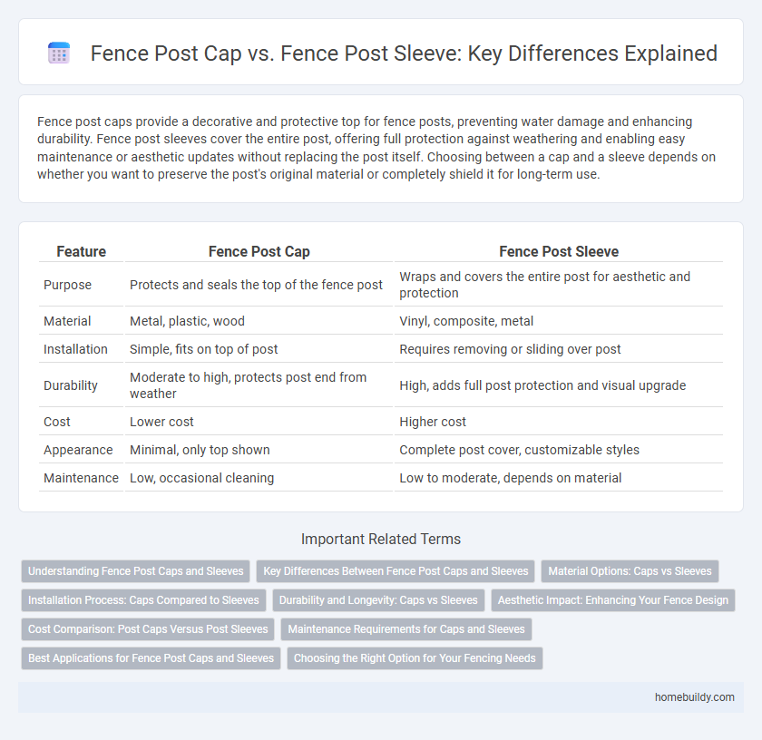 Fence Post Cap vs. Fence Post Sleeve: Key Differences Explained