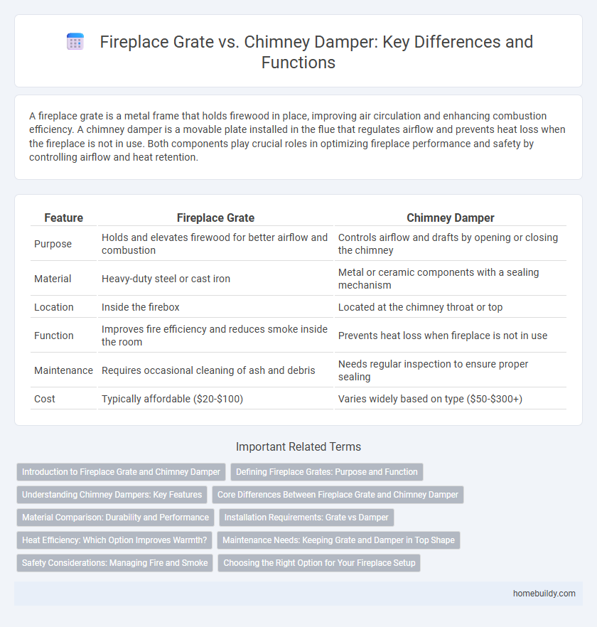 Fireplace Grate vs. Chimney Damper: Key Differences and Functions