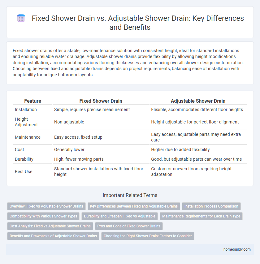 Fixed Shower Drain vs. Adjustable Shower Drain: Key Differences and Benefits