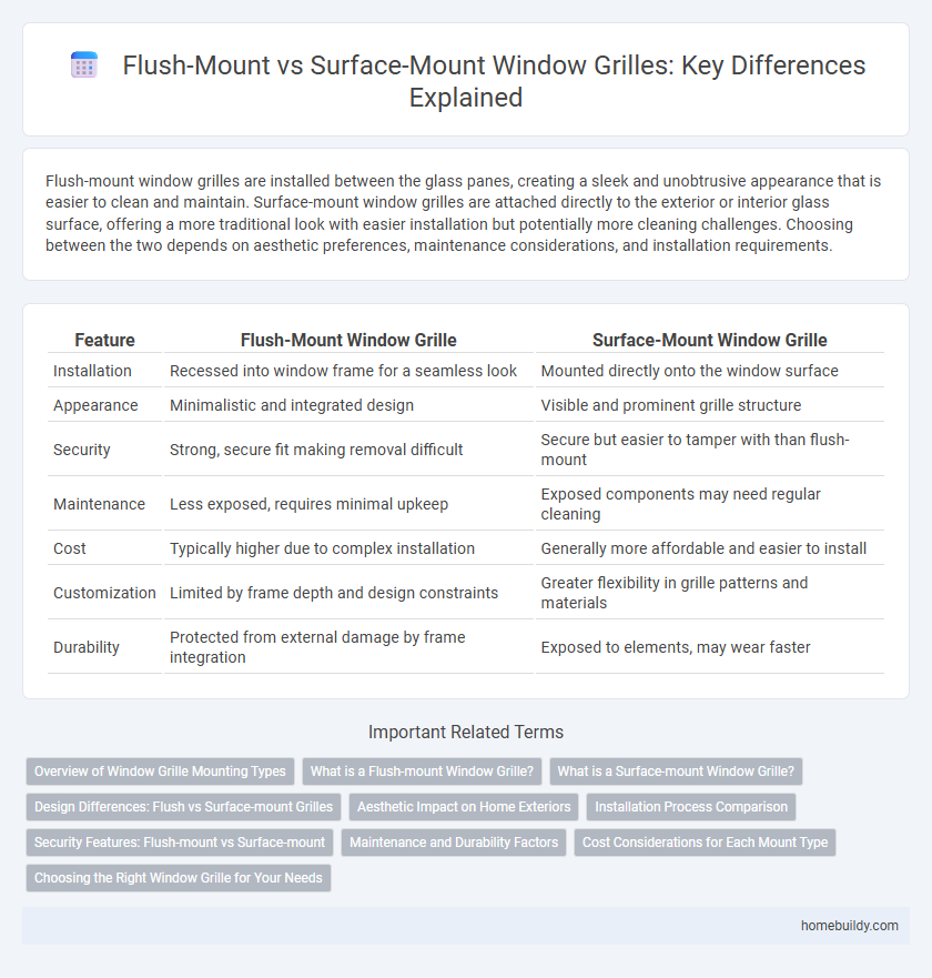 Flush-Mount vs Surface-Mount Window Grilles: Key Differences Explained
