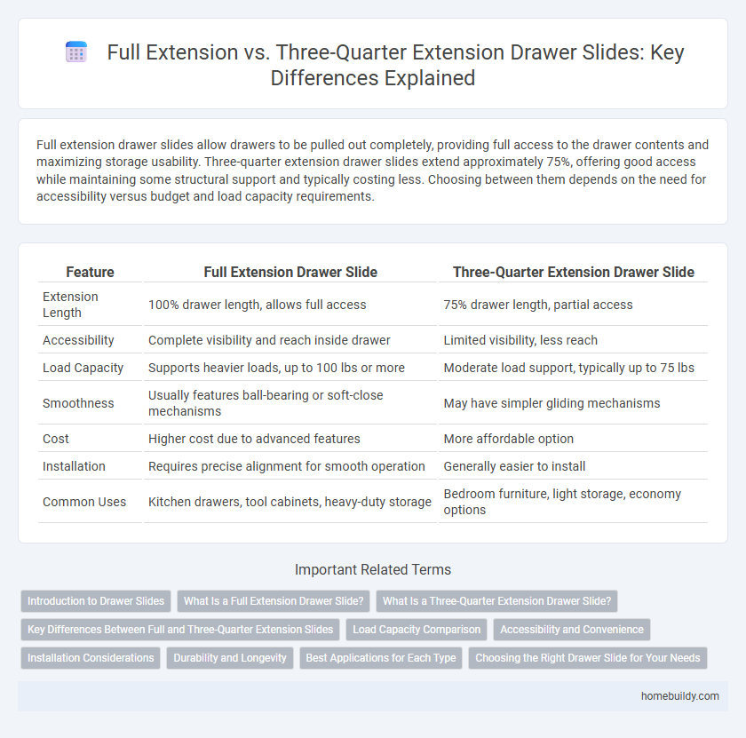 Full Extension vs. Three-Quarter Extension Drawer Slides: Key Differences Explained