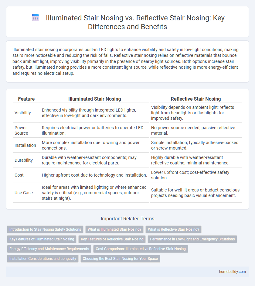 Illuminated Stair Nosing vs. Reflective Stair Nosing: Key Differences and Benefits