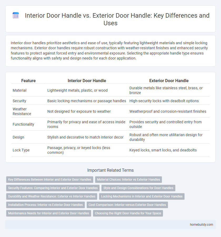 Interior Door Handle vs. Exterior Door Handle: Key Differences and Uses