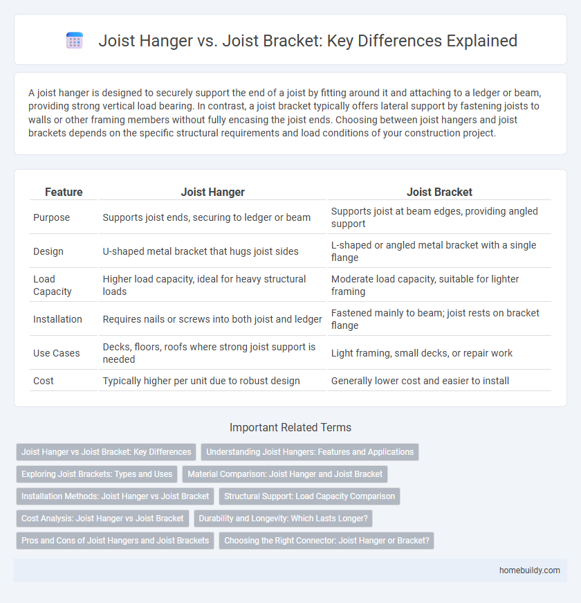 Joist Hanger vs. Joist Bracket: Key Differences Explained