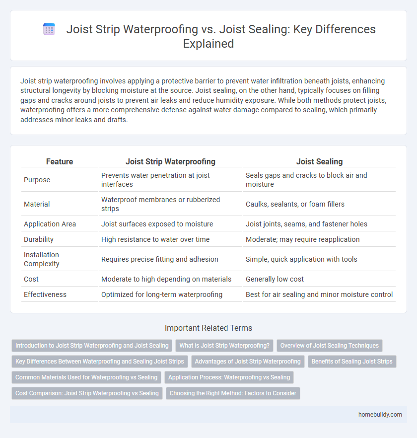 Joist Strip Waterproofing vs. Joist Sealing: Key Differences Explained