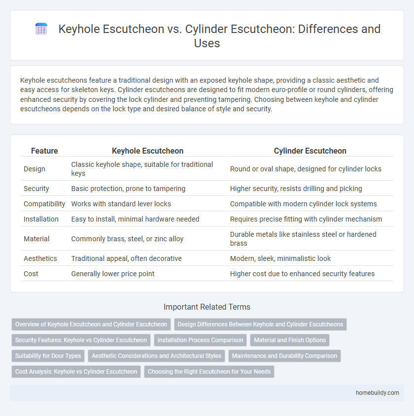 Keyhole Escutcheon vs. Cylinder Escutcheon: Differences and Uses