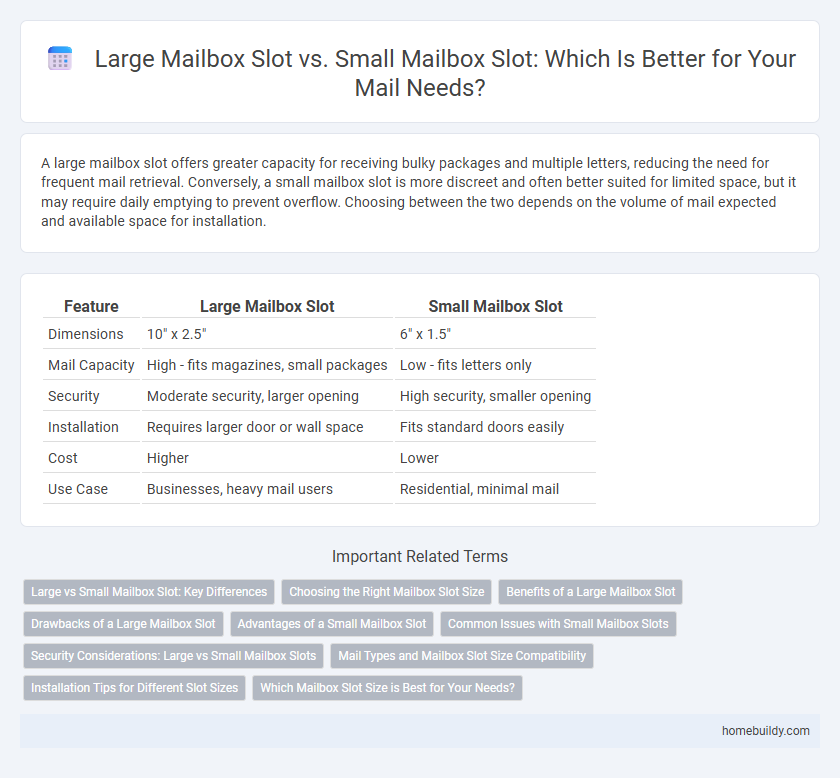 Large Mailbox Slot vs. Small Mailbox Slot: Which Is Better for Your Mail Needs?