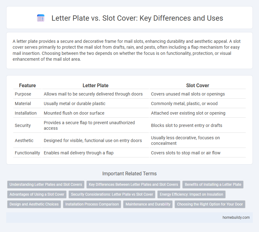 Letter Plate vs. Slot Cover: Key Differences and Uses
